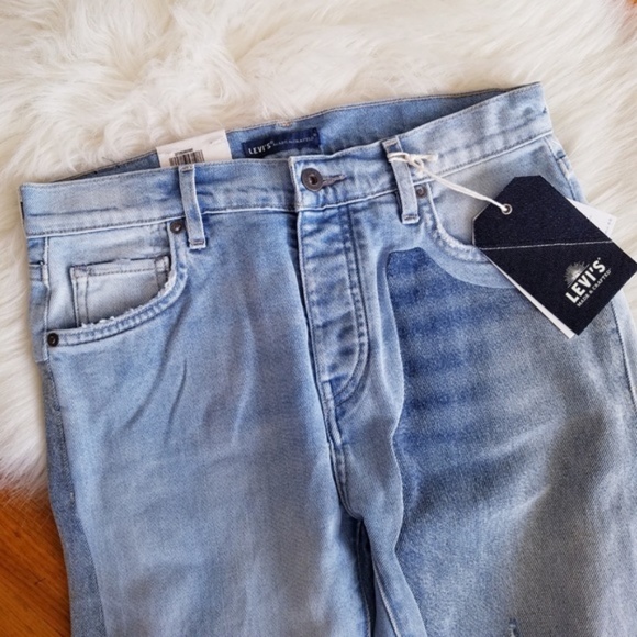 Levi's Slouchy Tapered High Rise Patch Work Jeans - Picture 7 of 8